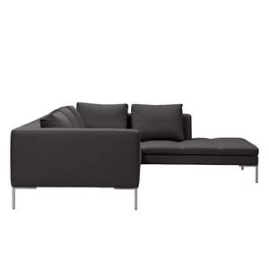 Ecksofa Madison I Webstoff Webstoff Anda II: Anthrazit - Breite: 255 cm - Ottomane davorstehend rechts