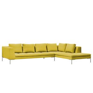 Ecksofa Madison I Webstoff Webstoff Milan: Gelb - Breite: 319 cm - Ottomane davorstehend rechts