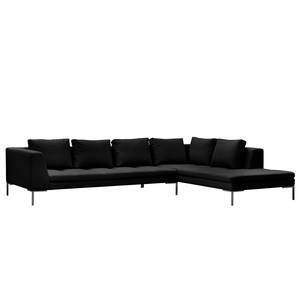 Ecksofa Madison I Webstoff Webstoff Saia: Anthrazit - Breite: 319 cm - Ottomane davorstehend rechts