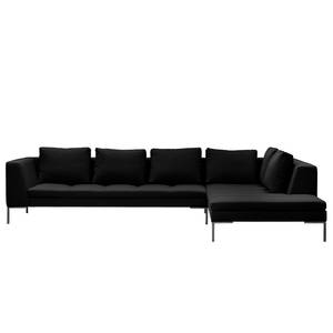 Ecksofa Madison I Webstoff Webstoff Saia: Anthrazit - Breite: 319 cm - Ottomane davorstehend rechts