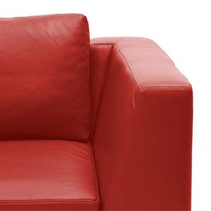 Ecksofa Madison II Echtleder Echtleder Neka: Rot - Breite: 238 cm - Ecke davorstehend links