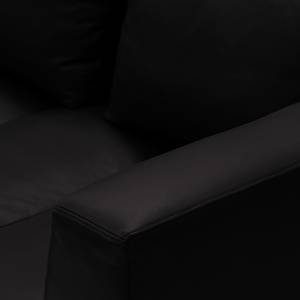 Ecksofa Madison II Echtleder Echtleder Neka: Schwarz - Breite: 238 cm - Ecke davorstehend links