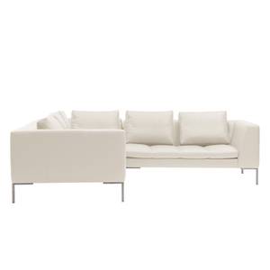 Ecksofa Madison II Echtleder Echtleder Neka: Creme - Breite: 238 cm - Ecke davorstehend rechts