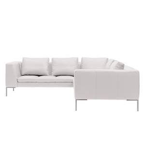 Ecksofa Madison II Echtleder Echtleder Neka: Hellgrau - Breite: 238 cm - Ecke davorstehend rechts