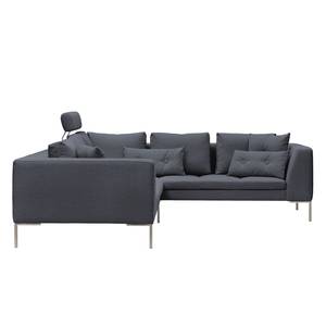 Ecksofa Madison II Webstoff Webstoff Milan: Anthrazit - Breite: 238 cm - Ecke davorstehend links