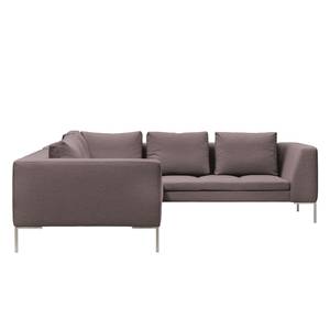 Ecksofa Madison II Webstoff Webstoff Milan: Grau-Braun - Breite: 238 cm - Ecke davorstehend links