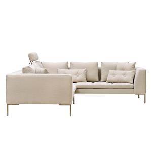 Ecksofa Madison II Webstoff Webstoff Saia: Beige - Breite: 238 cm - Ecke davorstehend links