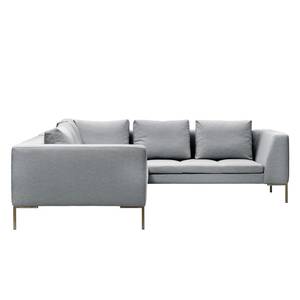 Ecksofa Madison II 2-Sitzer davorstehend links - 238 cm - Stoff Saia Hellgrau - Webstoff Saia: Hellgrau - Breite: 238 cm