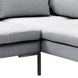 Ecksofa Madison II 2-Sitzer davorstehend links - 238 cm - Stoff Saia Hellgrau - Webstoff Saia: Hellgrau - Breite: 238 cm