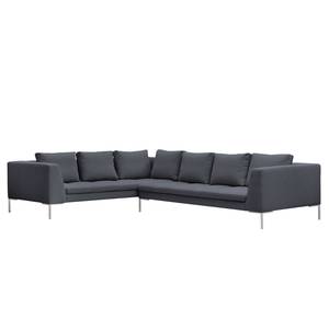 Ecksofa Madison II Webstoff Webstoff Milan: Anthrazit - Breite: 319 cm - Ecke davorstehend links