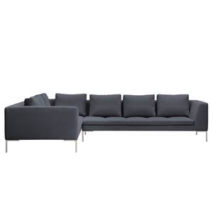 Ecksofa Madison II Webstoff Webstoff Milan: Anthrazit - Breite: 319 cm - Ecke davorstehend links