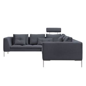 Ecksofa Madison II Webstoff Webstoff Milan: Anthrazit - Breite: 319 cm - Ecke davorstehend links