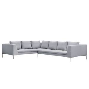 Ecksofa Madison II Webstoff Webstoff Milan: Hellgrau - Breite: 319 cm - Ecke davorstehend links