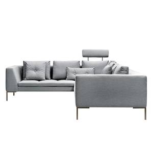 Ecksofa Madison II Webstoff Webstoff Saia: Hellgrau - Breite: 319 cm - Ecke davorstehend links