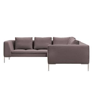 Ecksofa Madison II Webstoff Webstoff Milan: Grau-Braun - Breite: 238 cm - Ecke davorstehend rechts