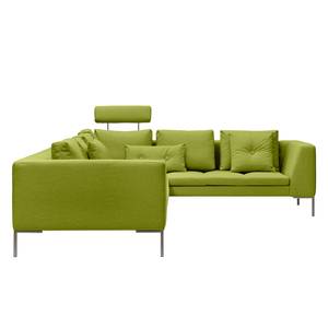 Ecksofa Madison II Webstoff Webstoff Anda II: Grün - Breite: 319 cm - Ecke davorstehend rechts