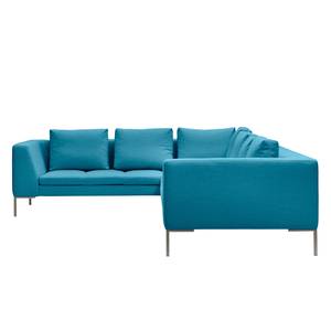 Ecksofa Madison II Webstoff Webstoff Anda II: Türkis - Breite: 319 cm - Ecke davorstehend rechts