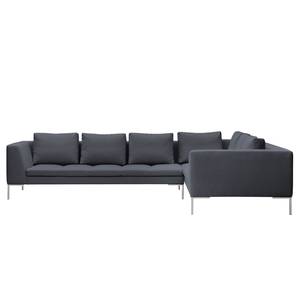 Ecksofa Madison II Webstoff Webstoff Milan: Anthrazit - Breite: 319 cm - Ecke davorstehend rechts