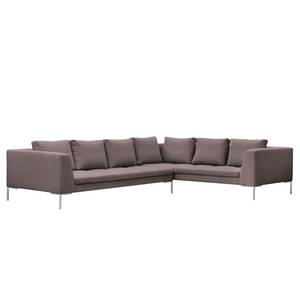 Ecksofa Madison II Webstoff Webstoff Milan: Grau-Braun - Breite: 319 cm - Ecke davorstehend rechts