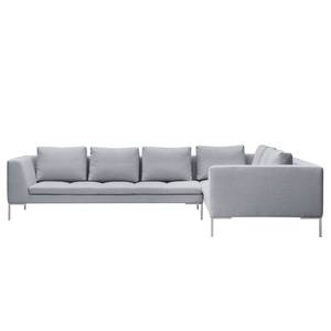 Ecksofa Madison II Webstoff Webstoff Milan: Hellgrau - Breite: 319 cm - Ecke davorstehend rechts