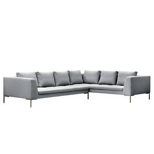 Ecksofa Madison II Webstoff Webstoff Saia: Hellgrau - Breite: 319 cm - Ecke davorstehend rechts