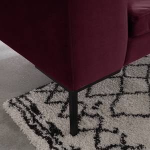 Ecksofa MADISON mit Rundecke XL Samt - Samt Shyla: Aubergine - Ecke davorstehend rechts