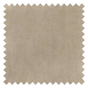 Hoekbank MADISON met ottomane fluweel - Velours Shyla: Beige - Breedte: 319 cm - Ottomaan vooraanzicht rechts