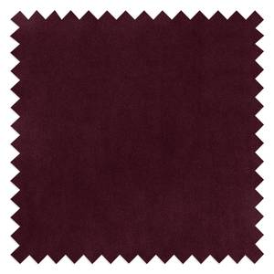 Ecksofa MADISON mit Ottomane Samt Shyla: Aubergine - Longchair davorstehend links