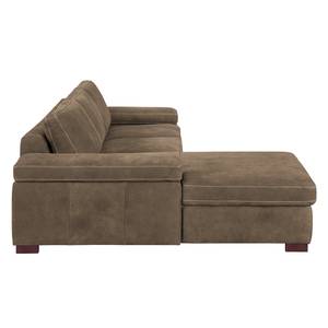 Ecksofa Maine Echtleder Cappuccino - Longchair davorstehend links