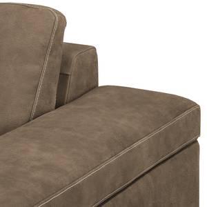 Ecksofa Maine Echtleder Cappuccino - Longchair davorstehend links