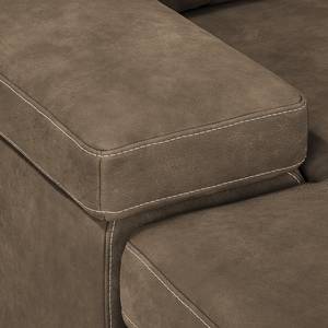 Ecksofa Maine Echtleder Cappuccino - Longchair davorstehend links