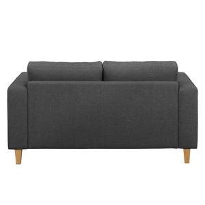 Ecksofa MAISON 1-Sitzer mit Longchair Webstoff - Webstoff Inas: Dunkelgrau - Longchair davorstehend links