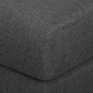 Ecksofa MAISON 1-Sitzer mit Longchair Webstoff - Webstoff Inas: Dunkelgrau - Longchair davorstehend links