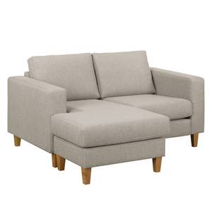 Ecksofa MAISON 1-Sitzer mit Longchair Webstof - Webstoff Inas: Cappuccino - Longchair davorstehend links