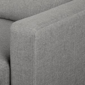 Ecksofa MAISON 1-Sitzer mit Longchair Webstoff Inas: Platin - Longchair davorstehend links