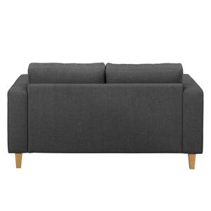 Ecksofa MAISON 1-Sitzer mit Longchair Webstoff - Webstoff Inas: Dunkelgrau - Longchair davorstehend rechts