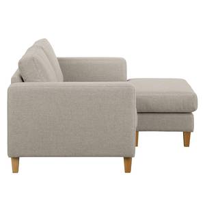 Ecksofa MAISON 1-Sitzer mit Longchair Webstoff - Webstoff Inas: Cappuccino - Longchair davorstehend rechts