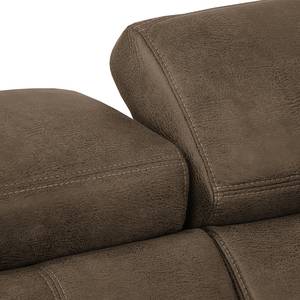 Ecksofa Malvern II Antiklederlook Braun - Textil - 270 x 90 x 220 cm