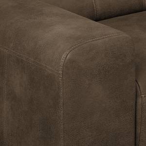 Ecksofa Malvern II Antiklederlook Braun - Textil - 270 x 90 x 220 cm