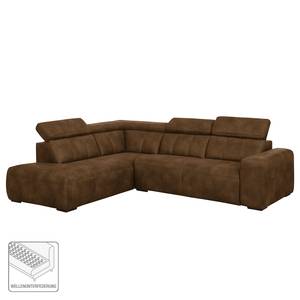 Ecksofa Malvern II Antiklederlook Braun - Textil - 270 x 90 x 220 cm