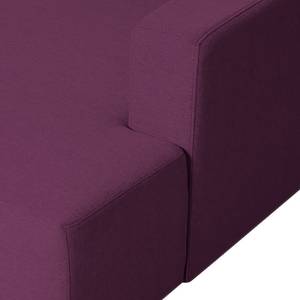 Ecksofa Mandalay II (mit Schlaffunktion) Webstoff - Stoff Zahira: Aubergine - Ottomane davorstehend rechts