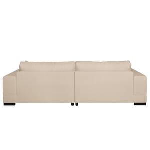 Ecksofa Mandor Strukturstoff Cappuccino - Longchair davorstehend rechts