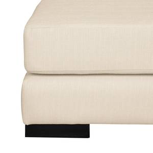 Ecksofa Mandor Strukturstoff Creme - Longchair davorstehend links