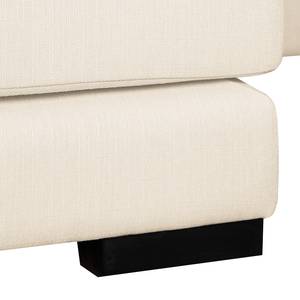 Ecksofa Mandor Strukturstoff Creme - Longchair davorstehend links