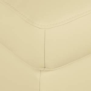 Canapé d'angle Manono Cuir véritable / Imitation cuir - Blanc crème - Méridienne courte à gauche (vue de face) - Fonction couchage