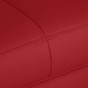 Canapé d'angle Manono Cuir véritable / Imitation cuir - Rouge - Méridienne courte à gauche (vue de face) - Fonction couchage