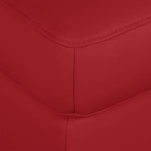Canapé d'angle Manono Cuir véritable / Imitation cuir - Rouge - Méridienne courte à gauche (vue de face) - Fonction couchage