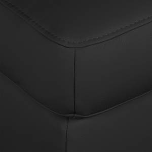 Canapé d'angle Manono Cuir véritable / Imitation cuir - Noir - Méridienne courte à gauche (vue de face) - Fonction couchage
