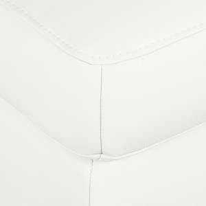 Canapé d'angle Manono Cuir véritable / Imitation cuir - Blanc - Méridienne courte à gauche (vue de face) - Fonction couchage
