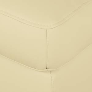 Canapé d'angle Manono Cuir véritable / Imitation cuir - Blanc crème - Méridienne courte à droite (vue de face) - Sans fonction